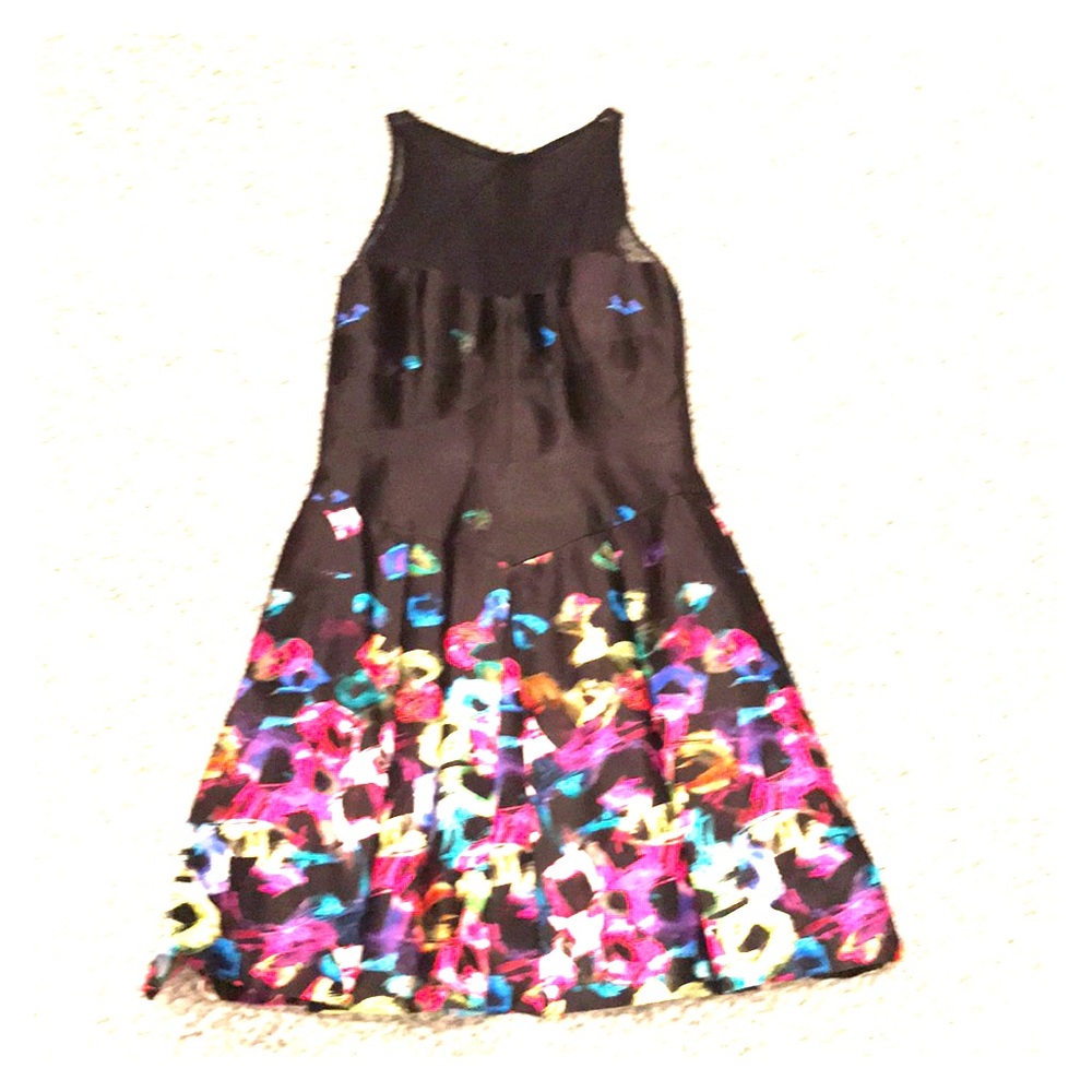 MILLY satin fit and flare cocktail dress